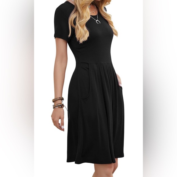 DouBCQ Flowy Pleated Dress With Pockets Sz 2X - Picture 4 of 16